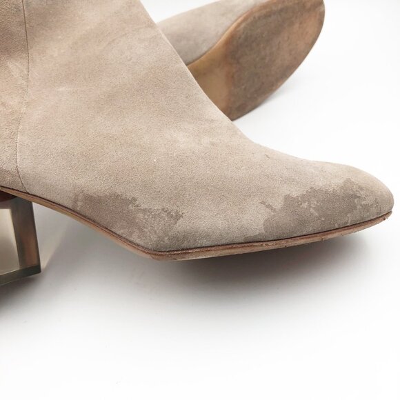 RAG & BONE Drea Tan Leather Suede Block Heel Ankle Boot Womens 9.5 - Picture 8 of 12